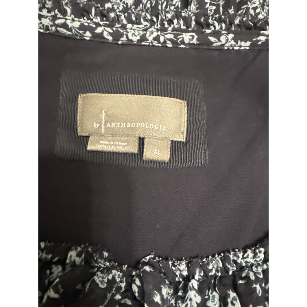 Anthropologie Short-Sleeve Keyhole Swing Women's Tunic Mini Dress Size XL Flowey - Picture 13 of 14